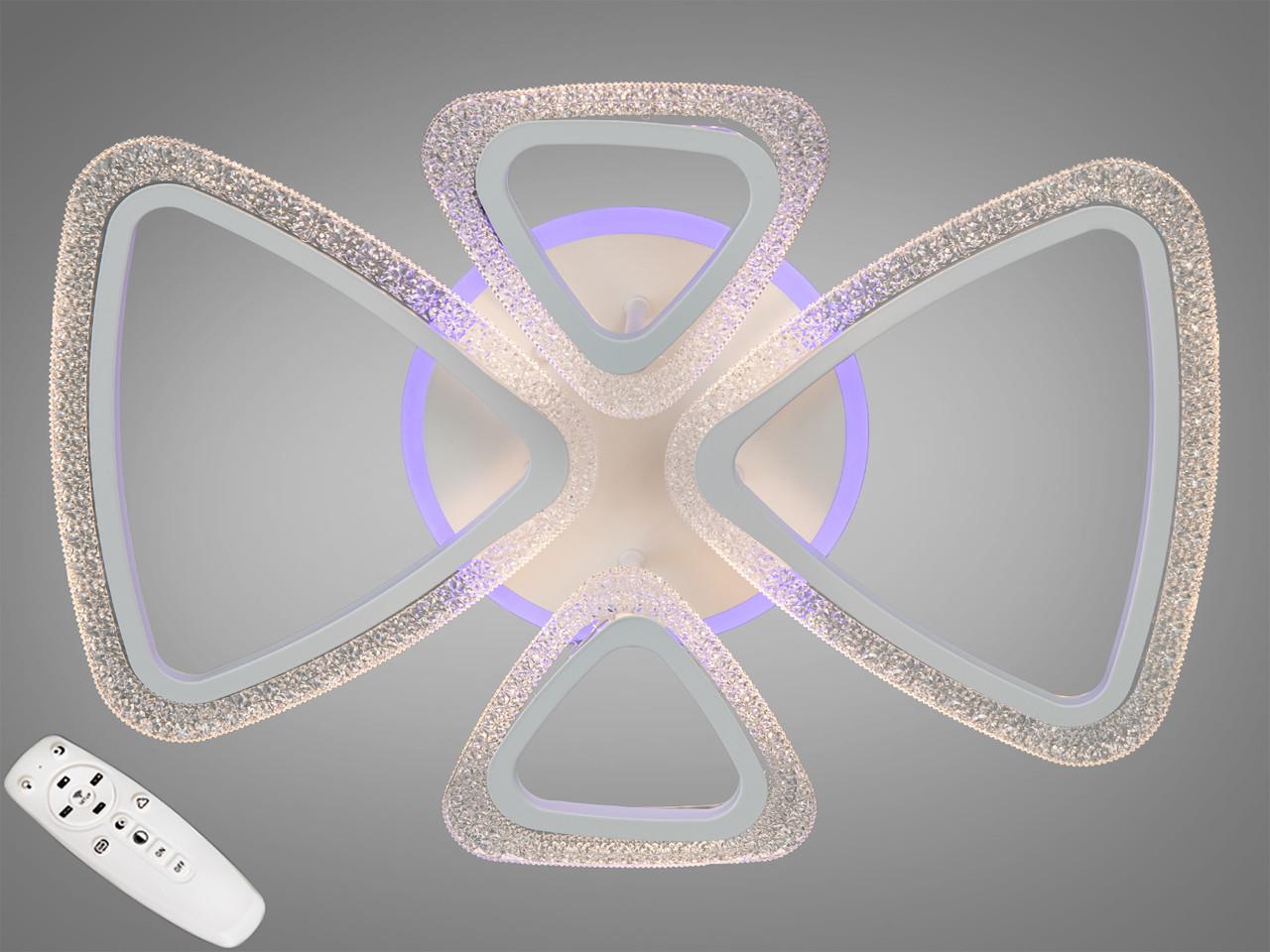 Люстра потолочная с диммером LED 2407/2+2WH 3col dim (2437588208)