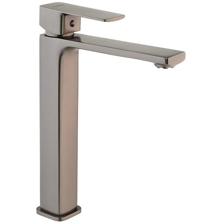 Смеситель для умывальника Haiba Kubus 001 HB4002 высокий однорычажный Графит (216348)