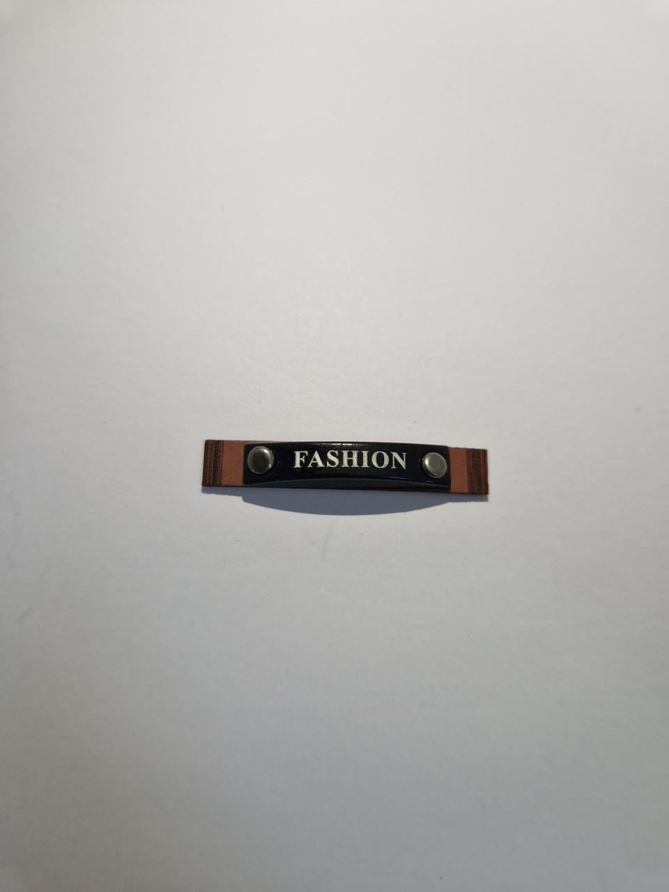 Нашивка кожаная пришивная Fashion 4 см Коричневый (1950169203)