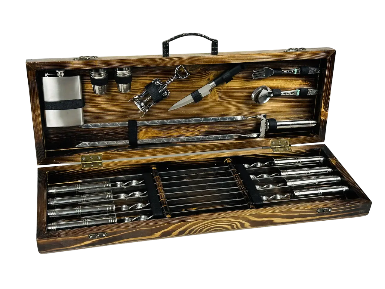 Набір шампурів в кейсі Сталевий 8 шт. (21-10-KS-7809) - фото 2 Набір шампурів в кейсі Сталевий 8 шт. (21-10-KS-7809) - фото 2