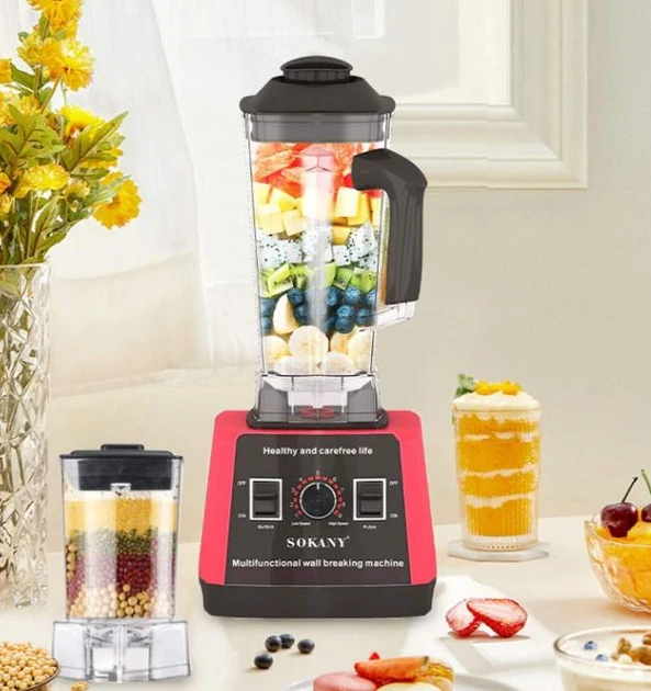 Блендер многофункциональный Sokany SK-666 5000 Вт 2,5 л (23975804) - фото 5 Блендер многофункциональный Sokany SK-666 5000 Вт 2,5 л (23975804) - фото 5