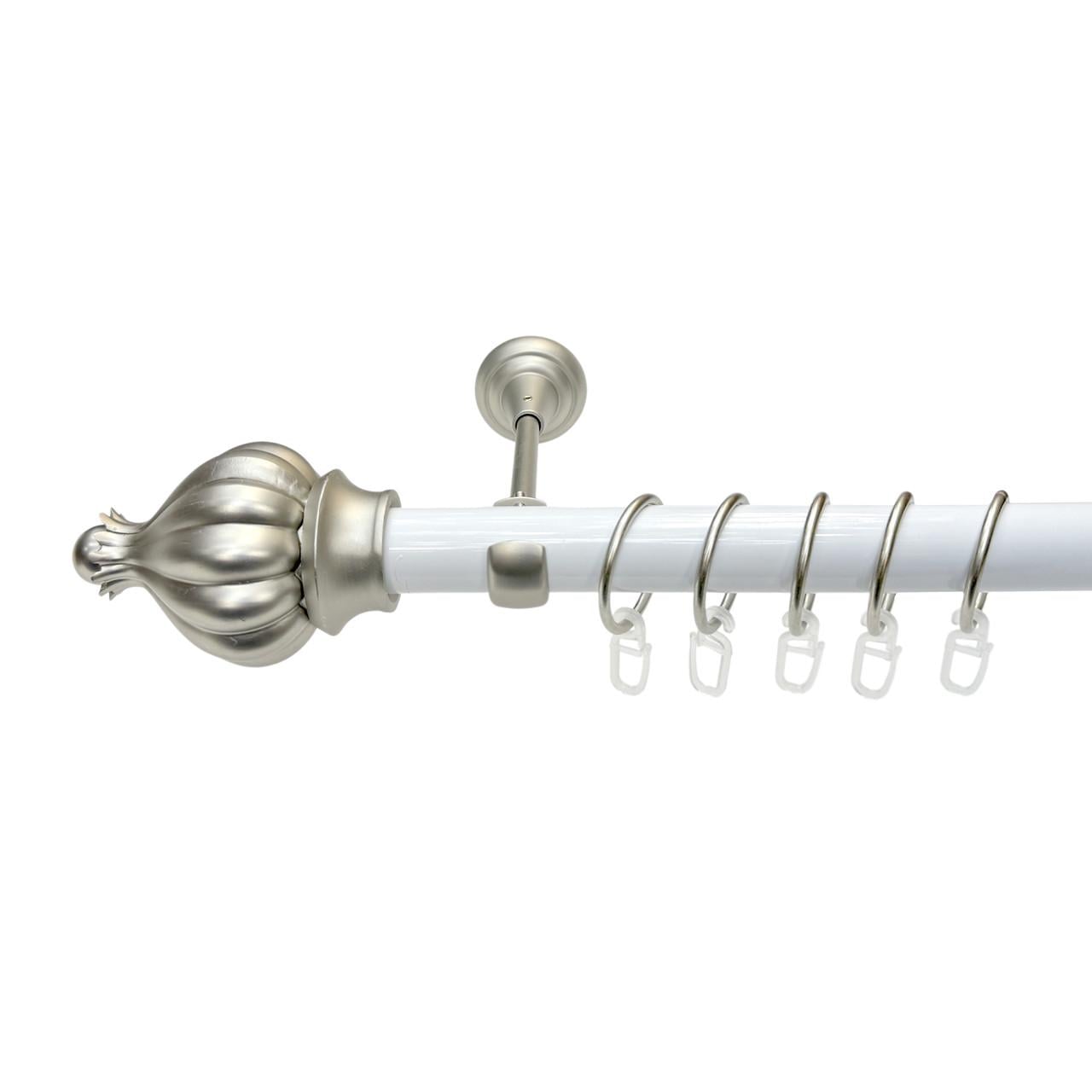 Карниз для штор Orvit Таджа однорядний 25 мм 200 см Білий/Сатин (009-1087)