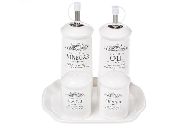 Набор для специй на подставке 4 предмета BonaDi Sweet Home 875311 (100535)