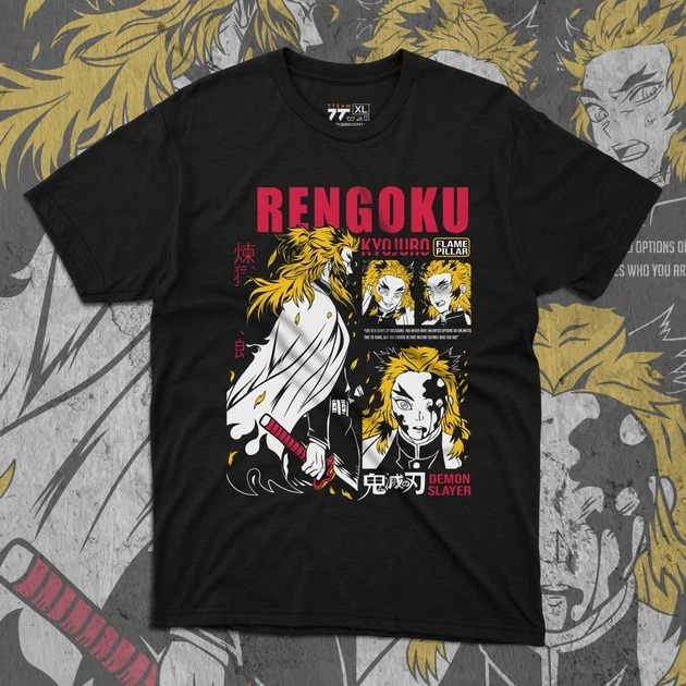 Футболка мужская с принтом Клинок, уничтожающий демонов Ренгоку 3 р. 48 (Anime0964)