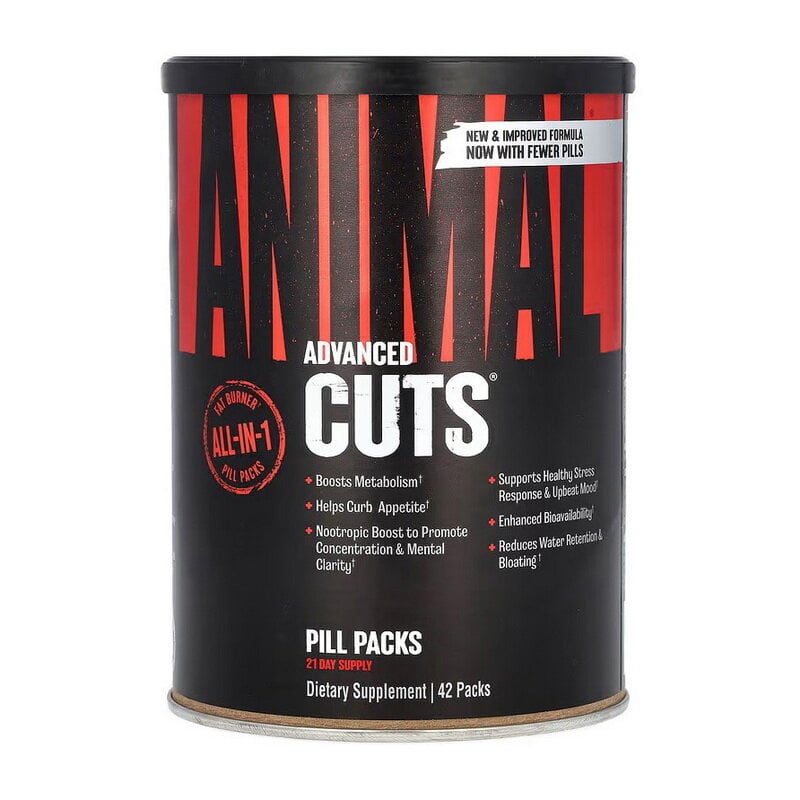 Жиросжигатель Universal Animal Cuts с кофеином и зеленым чаем 42 пак.