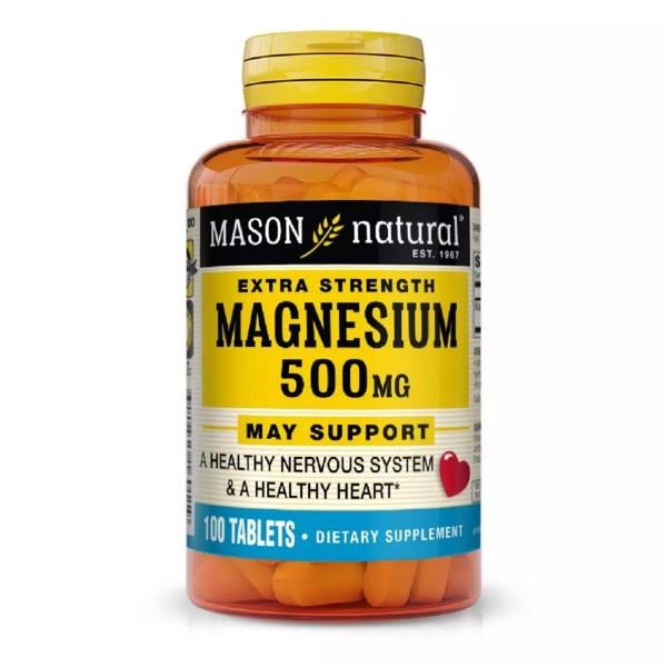 Микроэлемент магний Mason Natural Magnesium 500 мг Extra Strength 100 таблеток (000021132)