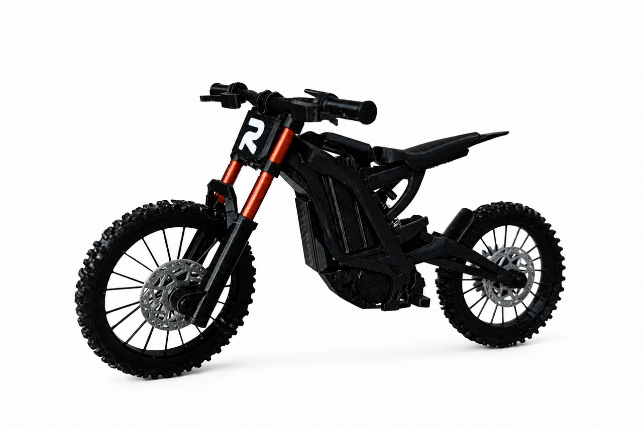 Масштабна модель електробайку Surron LBX 1:10 колекційна з підвіскою та знімним акумулятором (36276105)