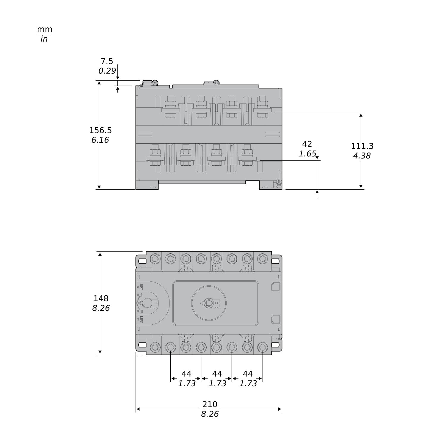 Переключатель нагрузки I-0-II Schneider Electric GoPact MTS200 4P 200A 415V выносная ручка (GM20D4N2004BEE) - фото 2 Переключатель нагрузки I-0-II Schneider Electric GoPact MTS200 4P 200A 415V выносная ручка (GM20D4N2004BEE) - фото 2