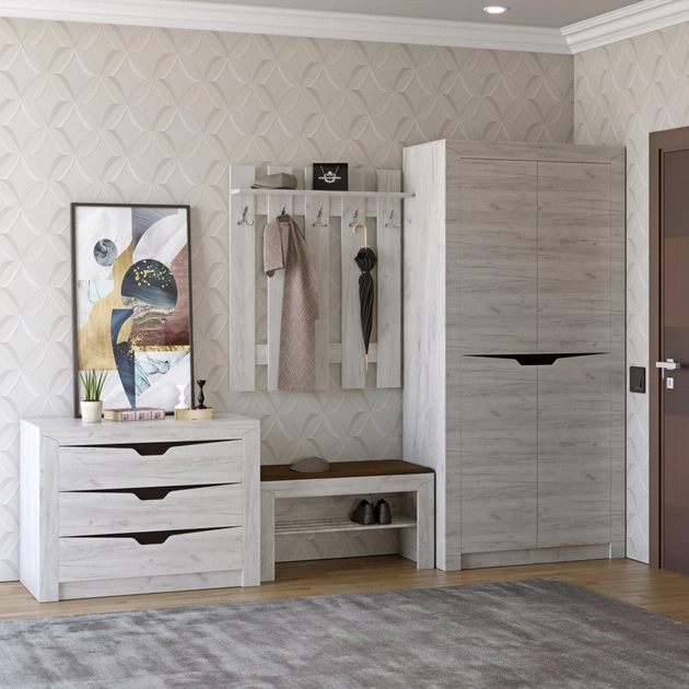 Прихожая Эверест Либерти-2 комплект Крафт Белый (ЕВ20523)