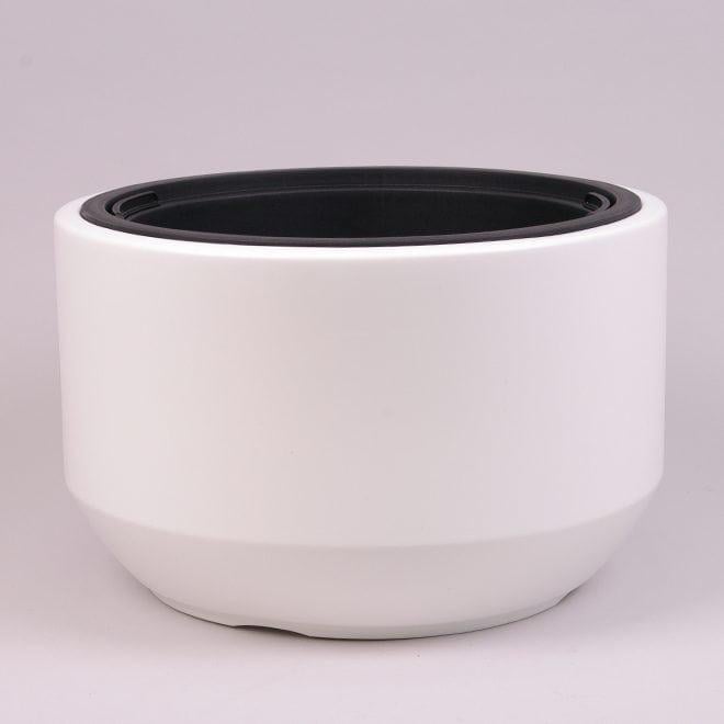 Горшок со вкладом Flora HEOS пластмассовый 30 см Белый (93251)