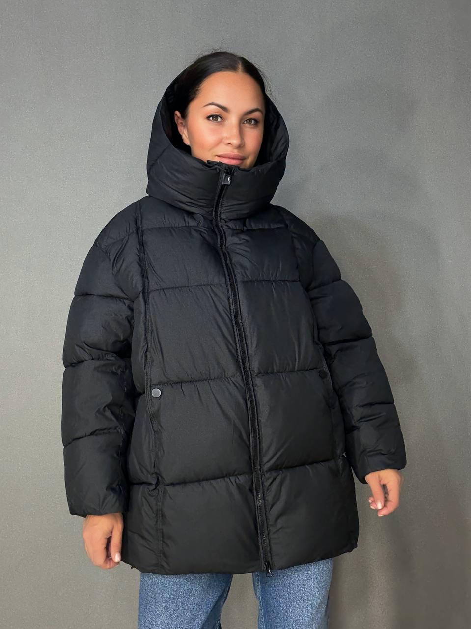 Куртка жіноча LADY YEP 10036 парка пуфер оверсайз з капюшоном р. 42 Чорний (5575) - фото 5 Куртка жіноча LADY YEP 10036 парка пуфер оверсайз з капюшоном р. 42 Чорний (5575) - фото 5