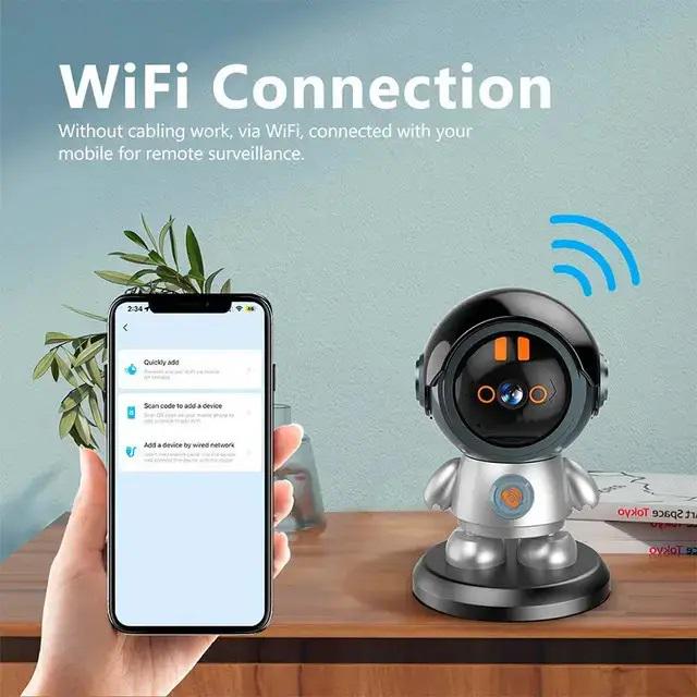 Видеоняня Робот IP Wi-Fi поворотная беспроводная (768bfc59) - фото 5