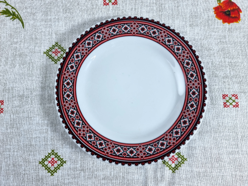 Набор тарелок SNT Вышиванка 3 шт. Красный/Черный (30001-004)