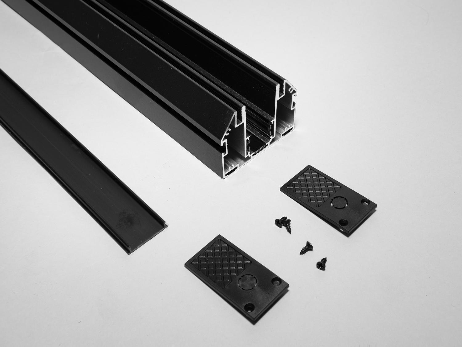 Рейлинг-шинопровод для магнитной трековой системы для натяжного потолка 2 м (QY-CX104B-20-2M-BK) - фото 2 Рейлинг-шинопровод для магнитной трековой системы для натяжного потолка 2 м (QY-CX104B-20-2M-BK) - фото 2