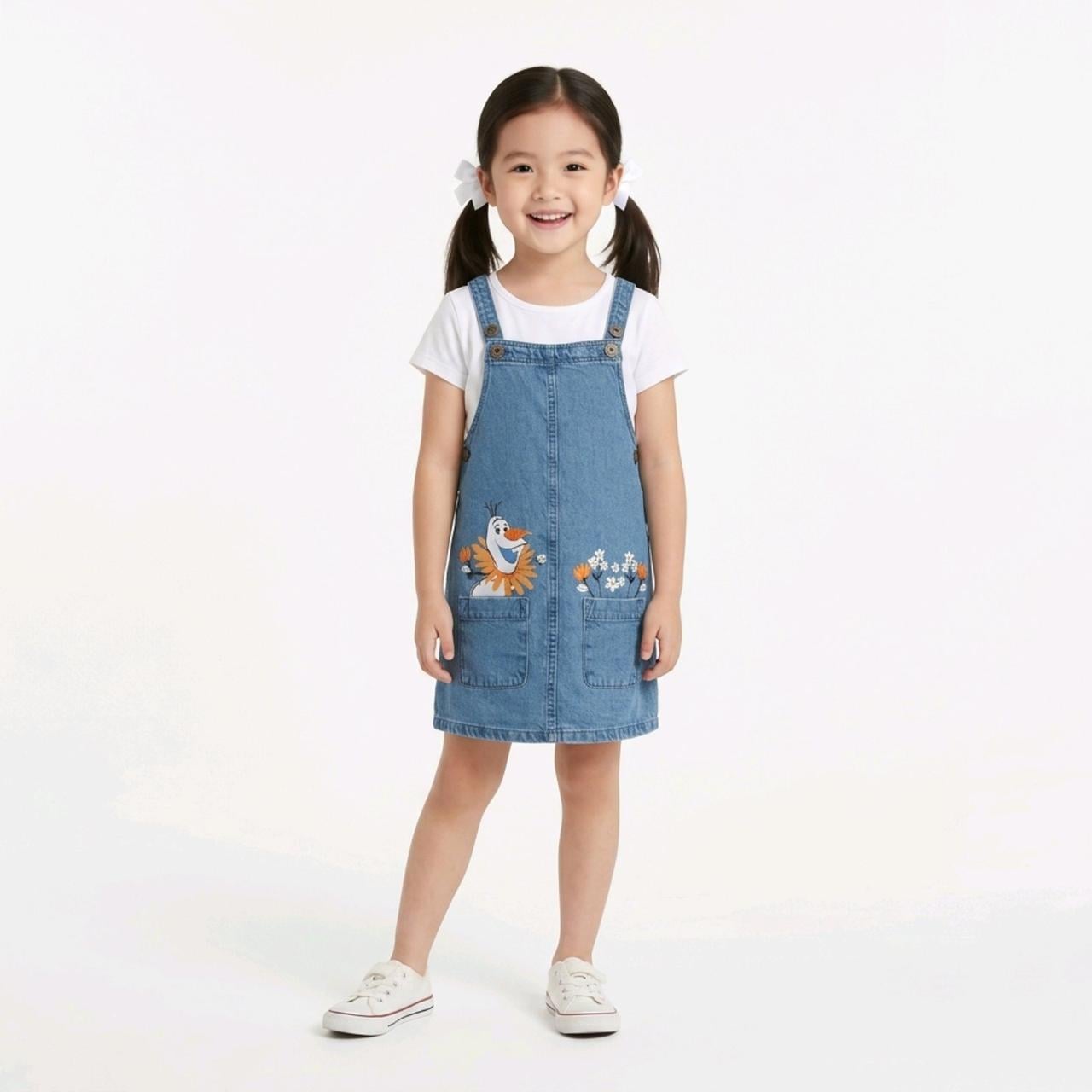 Джинсовый сарафан для девочки Disney Frozen Olaf 122-128 см 6-8 лет (4052916538487) Джинсовый сарафан для девочки Disney Frozen Olaf 122-128 см 6-8 лет (4052916538487)