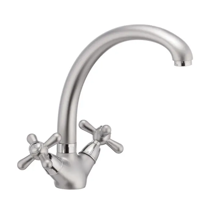 Смеситель поворотный для кухни Haiba Dominox двухвентильный матовый (HB00833) Смеситель поворотный для кухни Haiba Dominox двухвентильный матовый (HB00833)