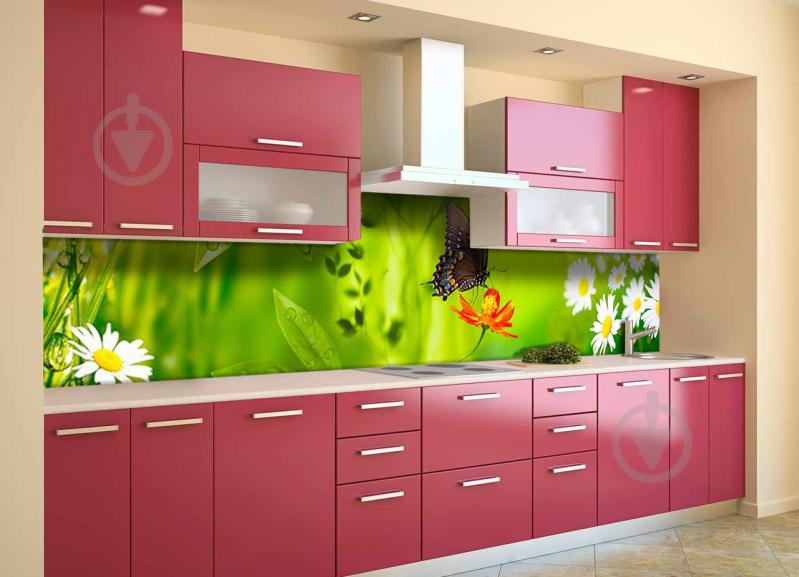 Скинали на кухню Zatarga «Бабочка 02» 650х2500 мм виниловая 3Д наклейка кухонный фартук самоклеящаяся Z180312/1 Скинали на кухню Zatarga «Бабочка 02» 650х2500 мм виниловая 3Д наклейка кухонный фартук самоклеящаяся Z180312/1