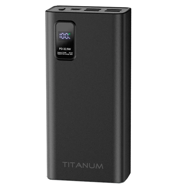 Повербанк TITANUM 728S 30000mAh 22,5W Black (2998243052)