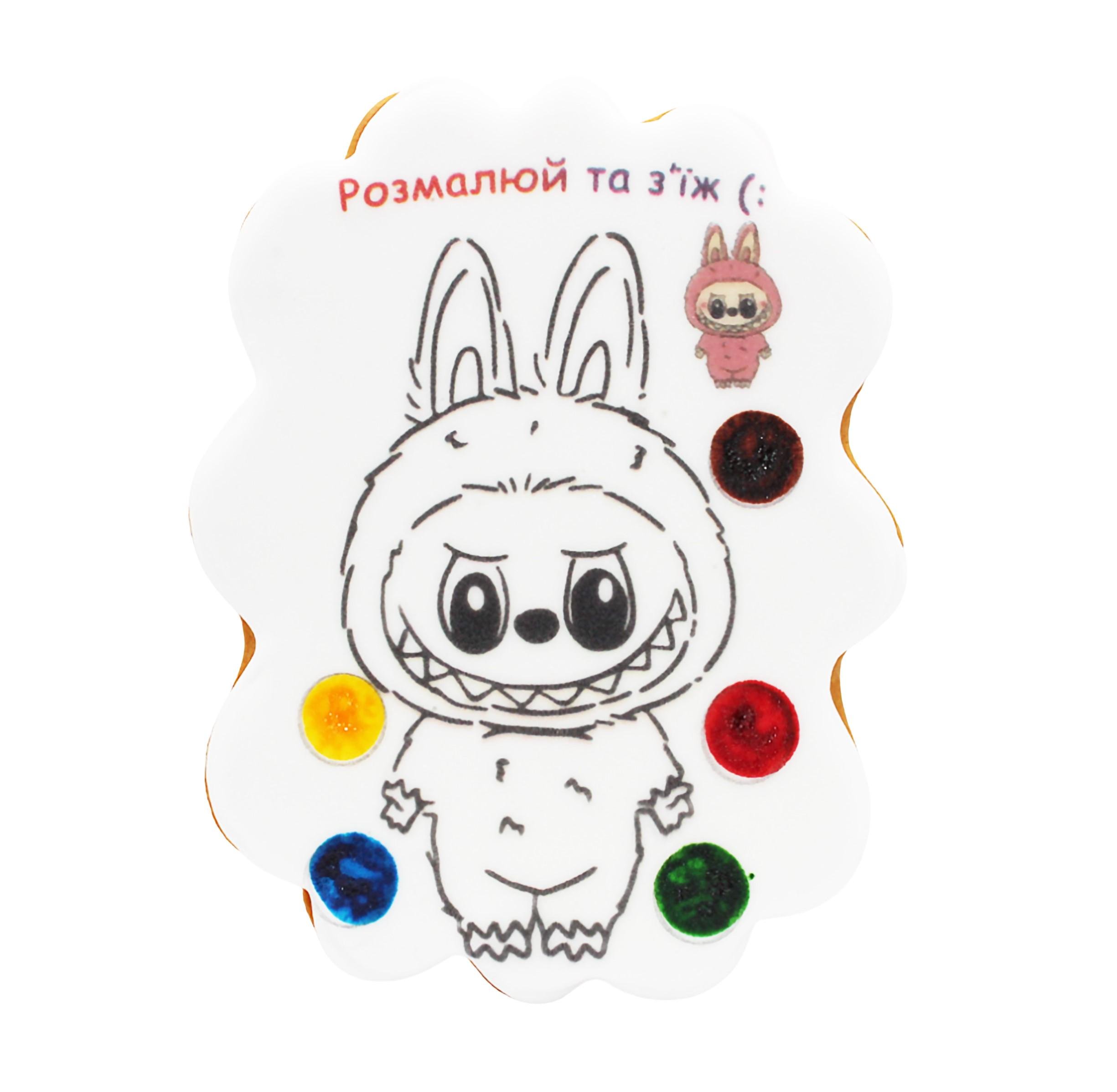 Пряник-розмальовка медово-імбирний Крафт Печиво Лабубу 85 г