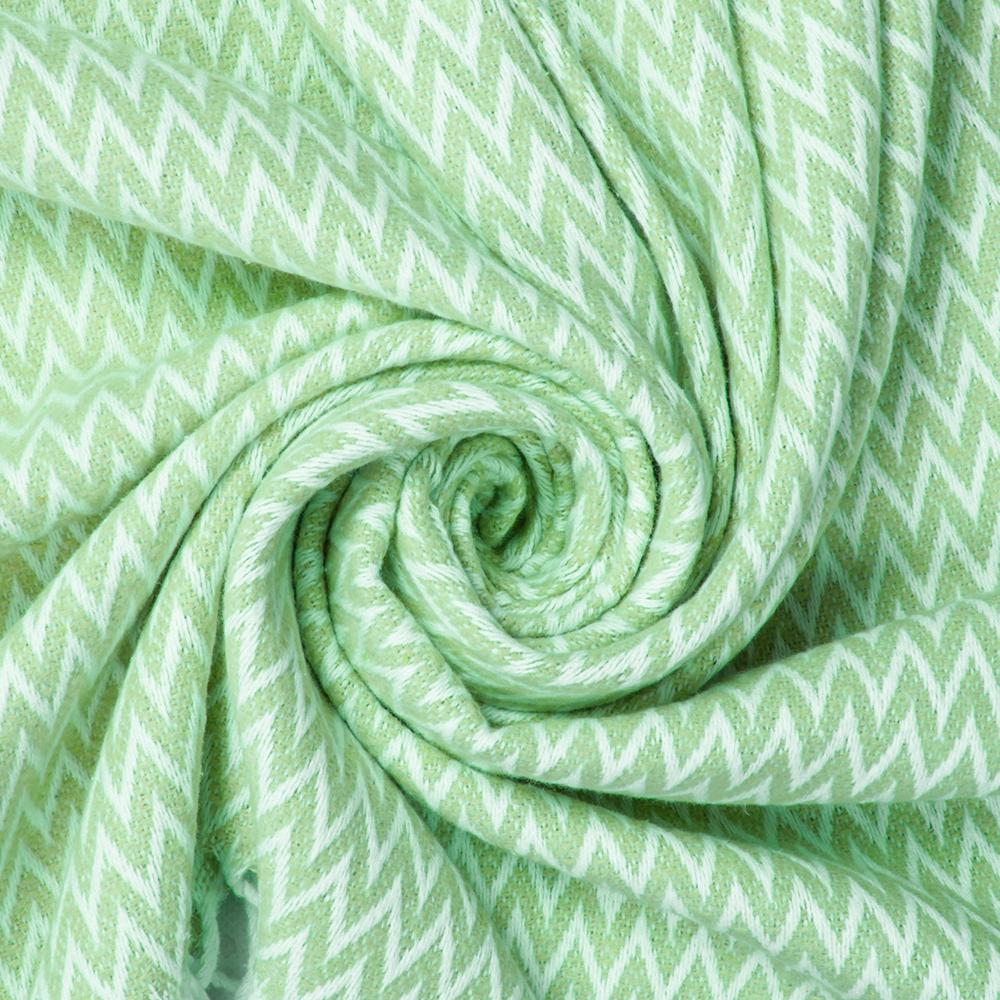 Плед бавовняний Love You Зиг-заг 140x200 Салатовий - фото 3 Плед бавовняний Love You Зиг-заг 140x200 Салатовий - фото 3