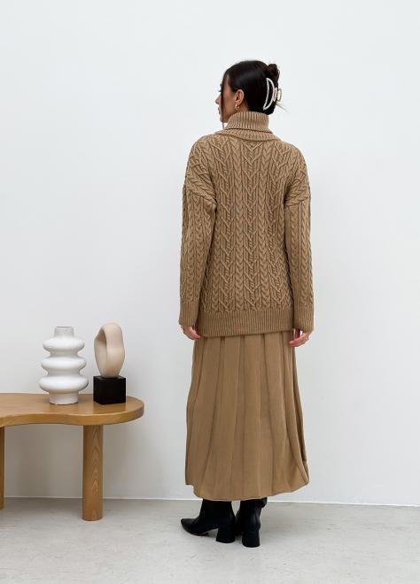 Светр з візерунком жіночий ART KNIT Олівія oversize Карамельний - фото 5 Светр з візерунком жіночий ART KNIT Олівія oversize Карамельний - фото 5