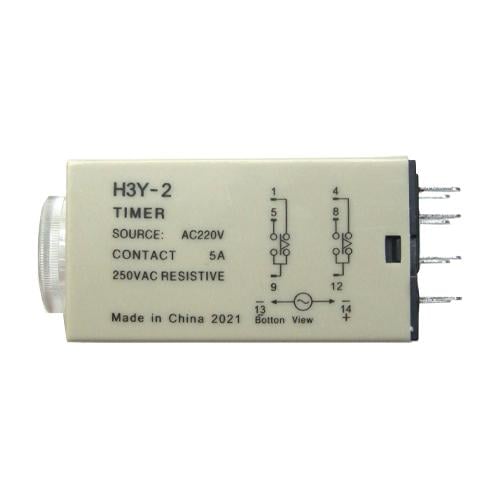 Реле времени-таймер H3Y-2 на DIN-рейке 0-60 min 220V 5А (285454) - фото 2