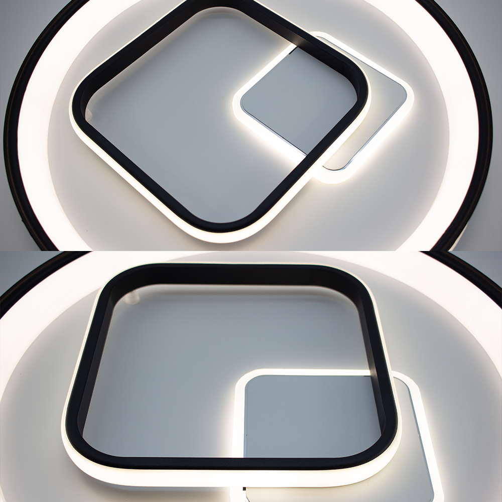 Люстра ESLLSE LORA H с пультом 80W 480x65 мм Черный (10602) - фото 7