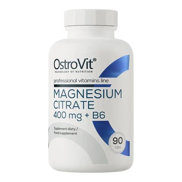 Магній для спортсменів Ostrovit Magnesium Citrate+B6 400 мг 90 табл. (23505770)