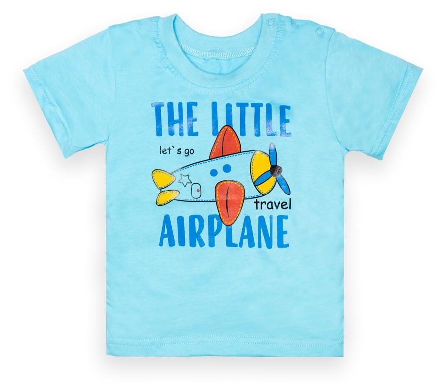 Футболка детская хлопковая для мальчика Gabbi FT-22-5 Truck 86 см Бирюзовый (13133)