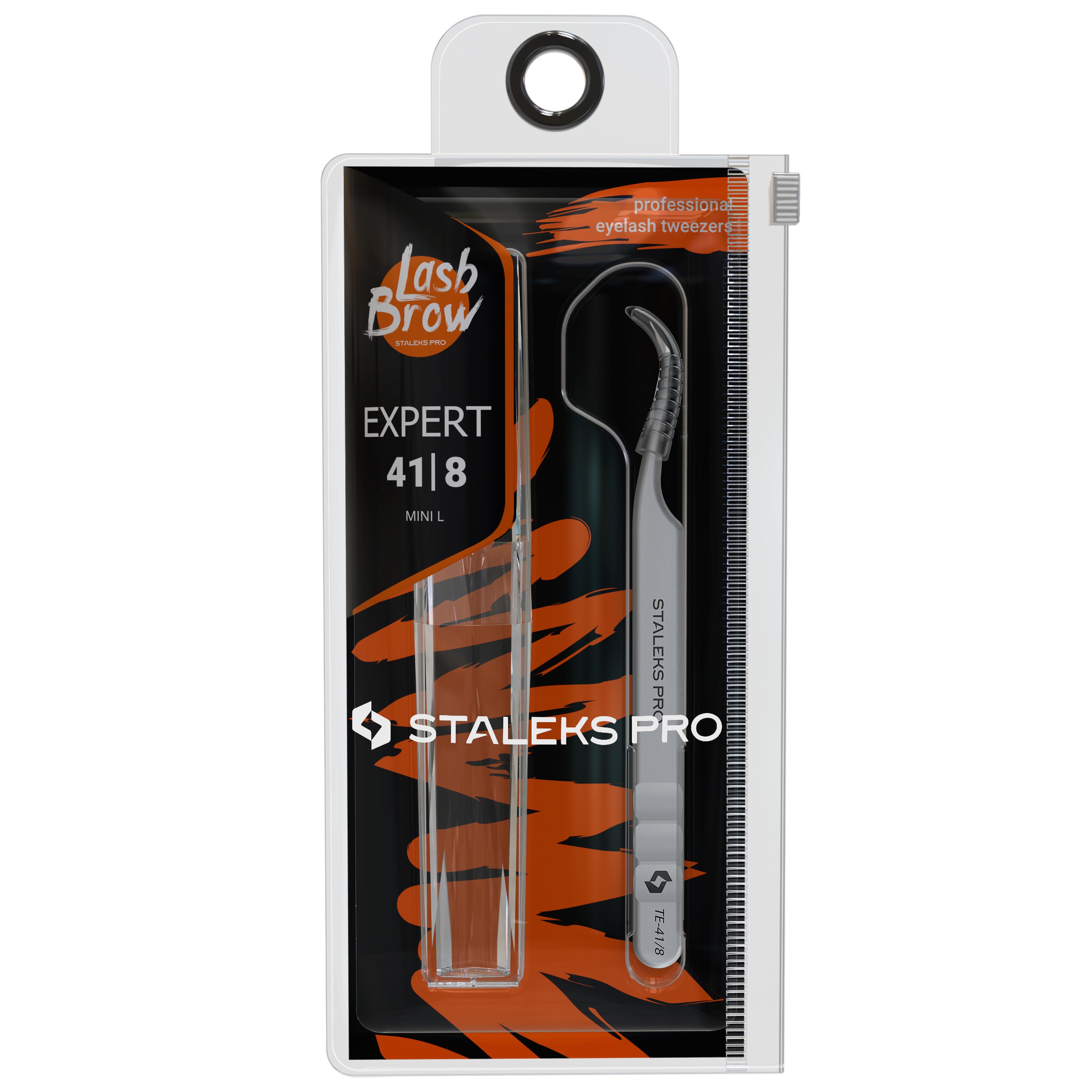 Пінцет професійний для вій STALEKS EXPERT 41 TYPE 8 mini L (TE-41/8) - фото 5