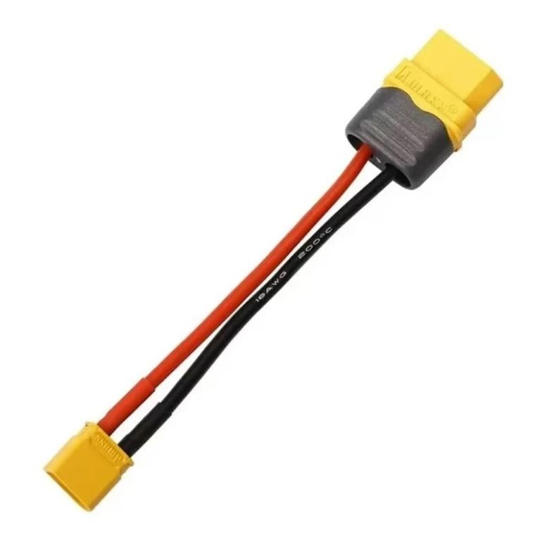 Кабель живлення з роз'ємом Amass XT60H-F мама на XT30U-M тато з проводом 16AWG 10 см (27831467)