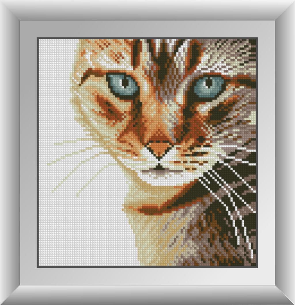 Алмазная мозаика Dream Art Бенгальский кот 24x25 см (DA.30574)