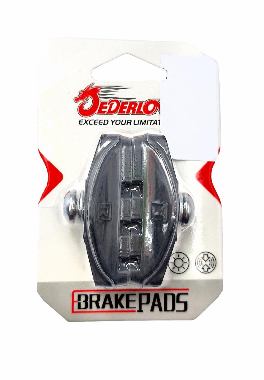 Тормозные велосипедные колодки Jederlo 218 ободные шоссейные резьбовые V-brake резиновые 50 мм Черный (G0001652)