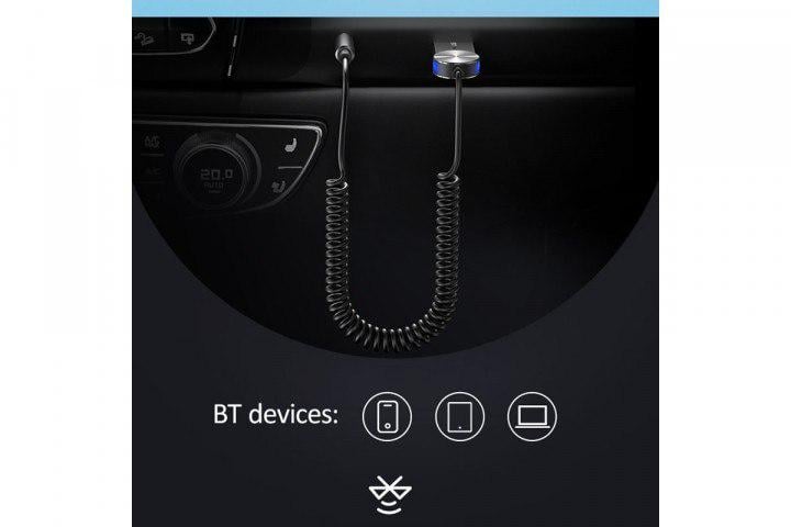 Адаптер автомобільний Bluetooth Usams US-SJ464 Car Wireless Audio Receiver Tarnish з мікрофоном - фото 5