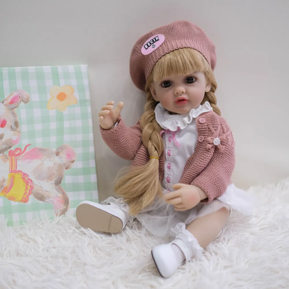 Кукла Реборн Мирослава с аксессуарами и одеждой в подарочной коробке 55 см