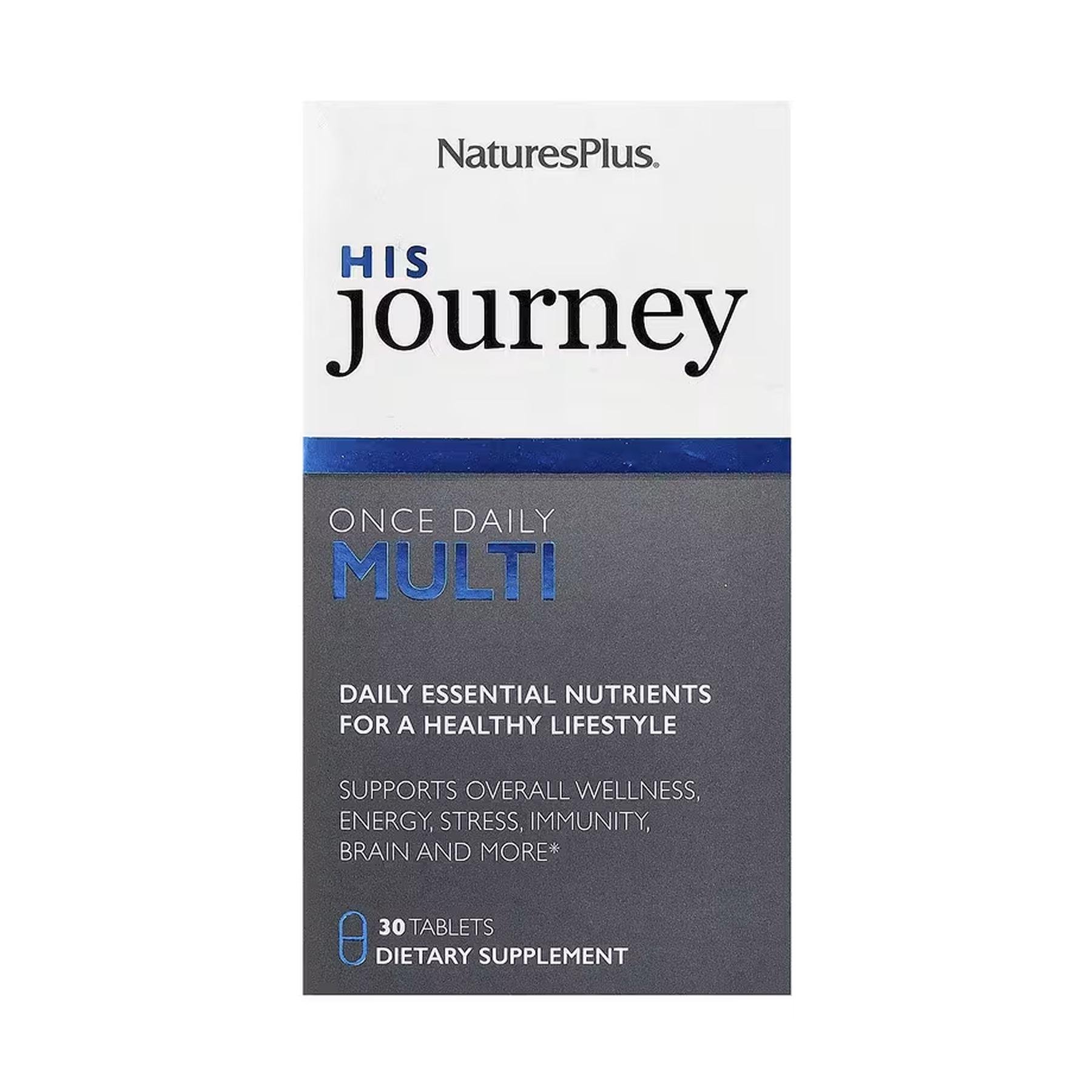Мультивітаміни для чоловіків Nature's Plus His Journey Once Daily Multi 30 таблеток (30466)