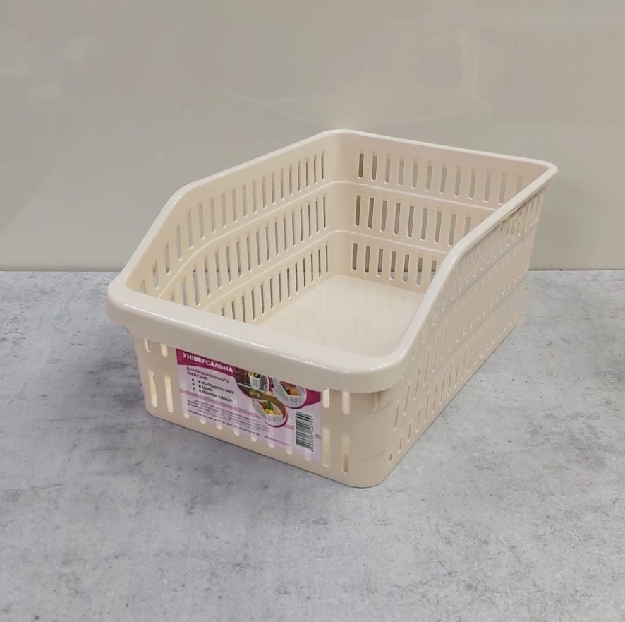 Лоток в холодильник Полимербыт 20х30х14 см Кремовый (ПБ-799)