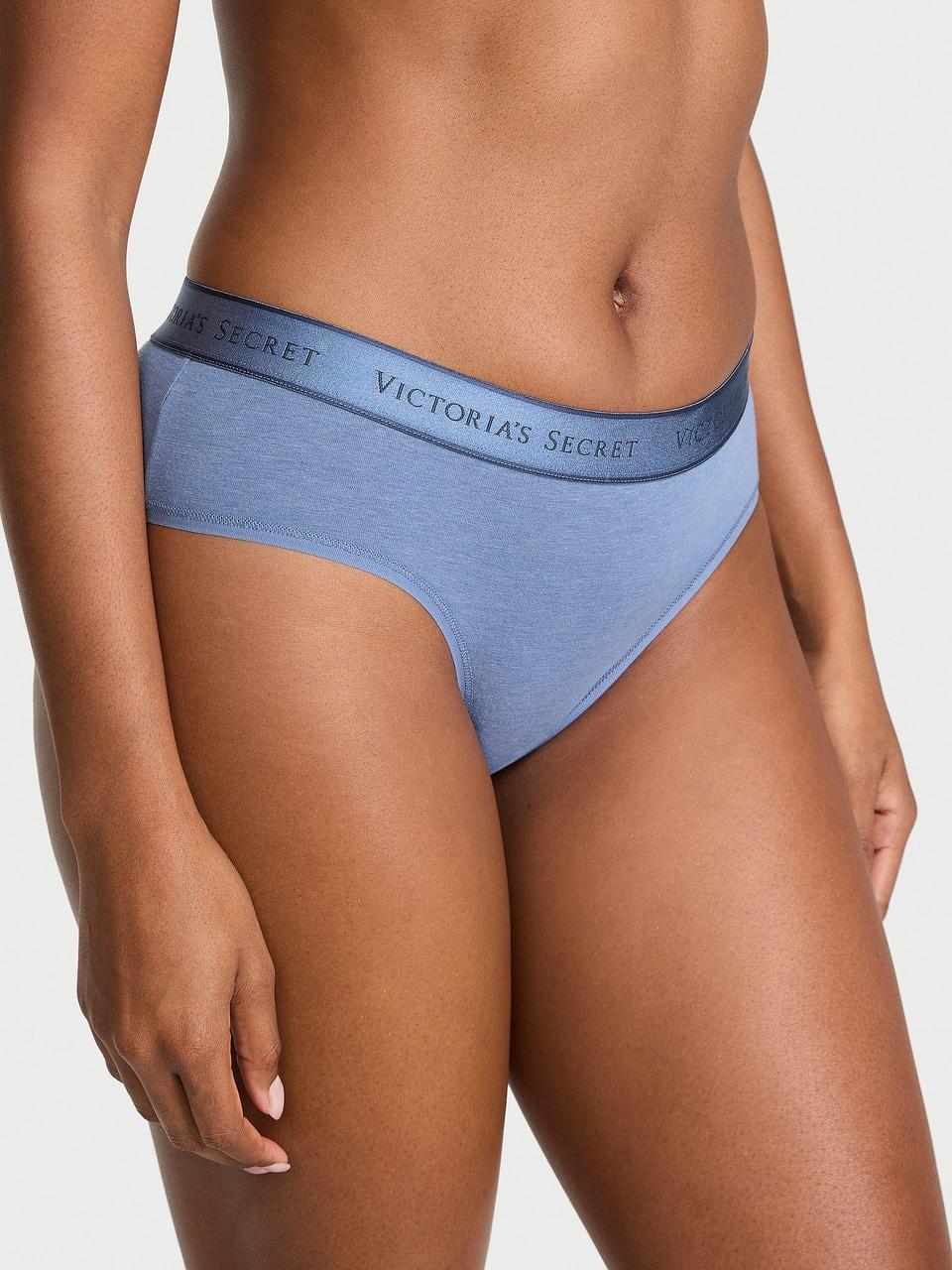 Трусики жіночі Victoria's Secret Hiphugger Logo Cotton XXL Синій (2628324217)