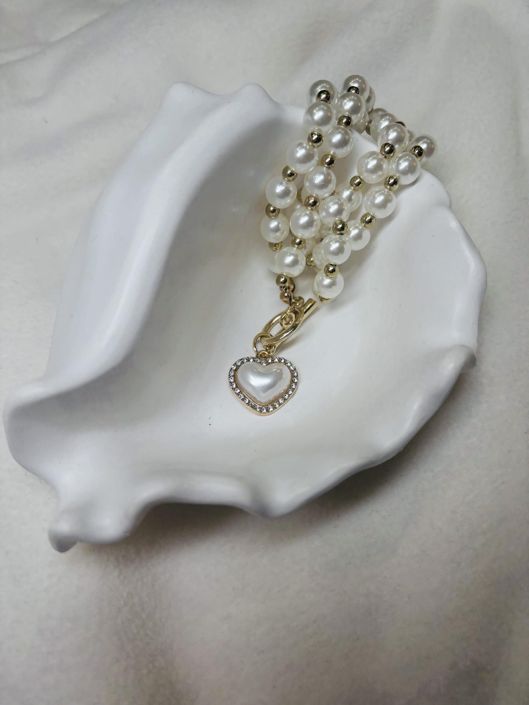 Колье Mirshine Pearl Heart White (22976) - фото 3