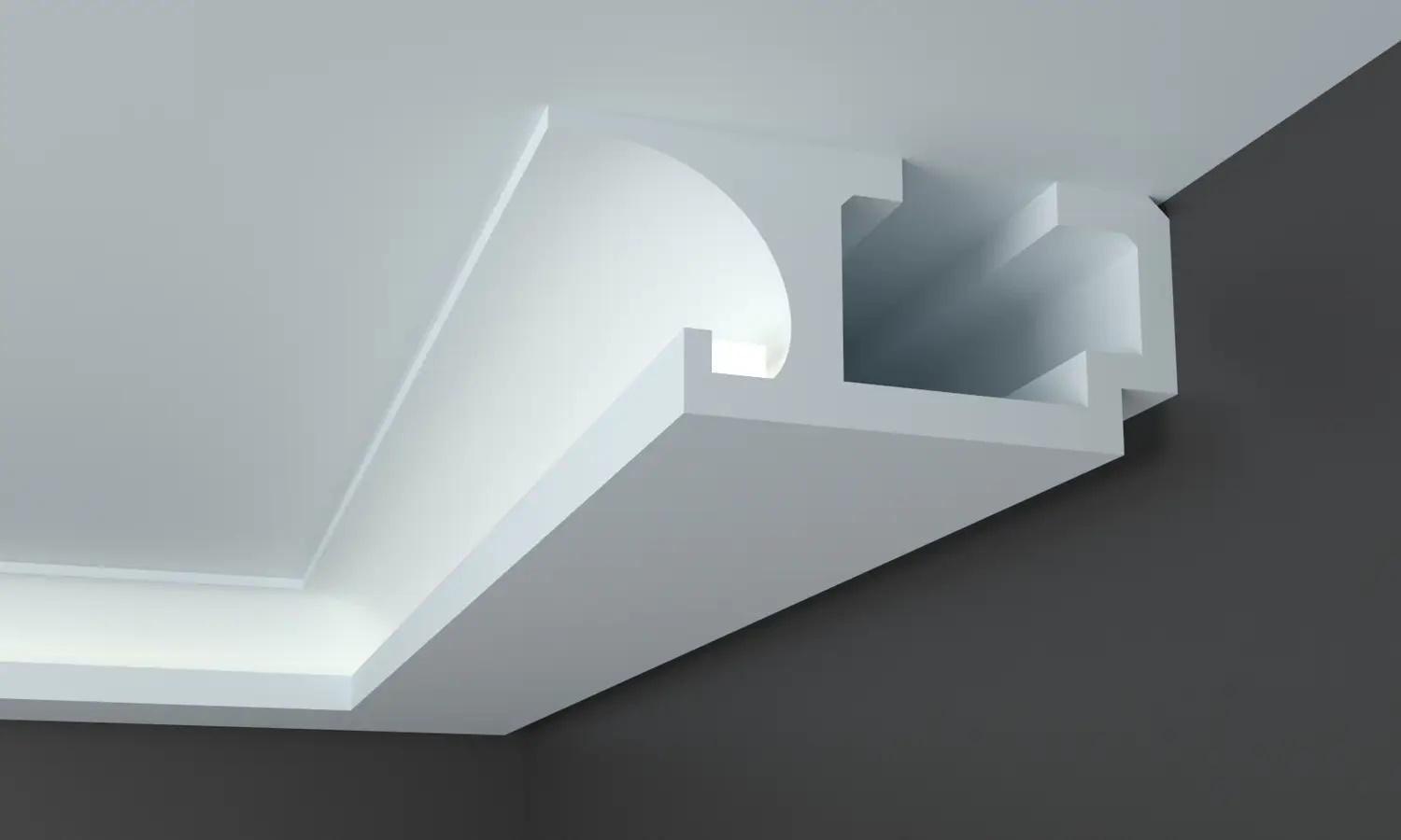 Карниз потолочный для LED освещения Tesori KD 409 250x120x1150 мм