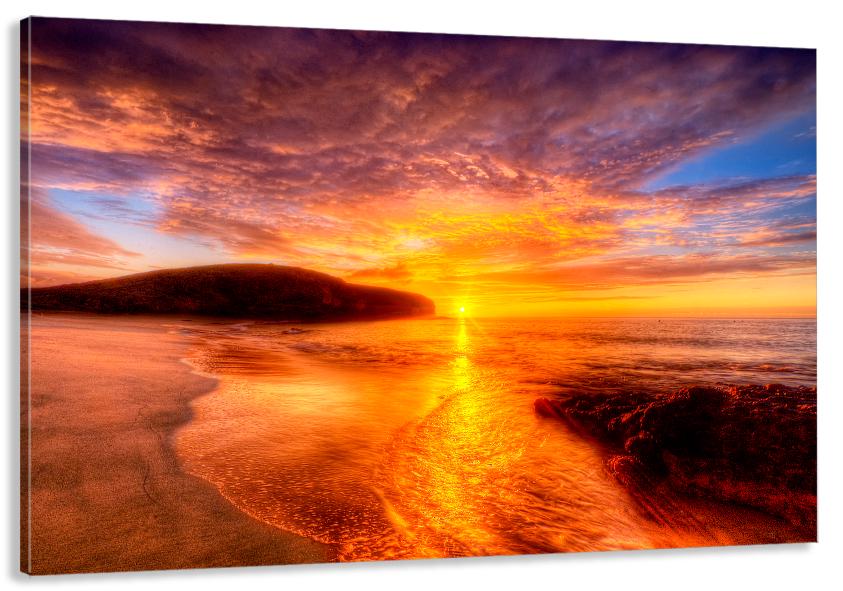Картина на холсте в гостиную/спальню Закат 70х140 см (MLP_130)