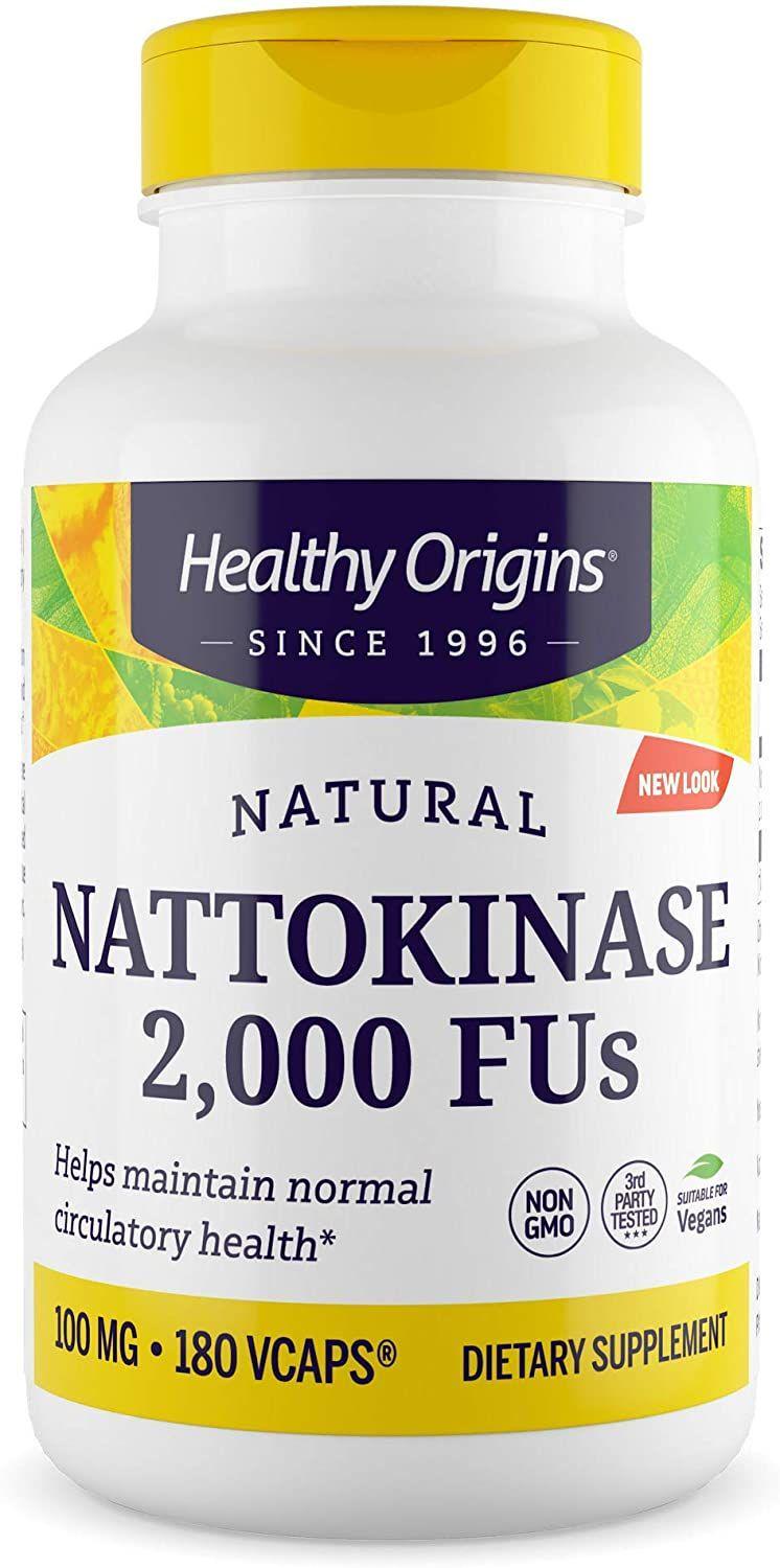 Комплекс для профілактики тиску та кровообігу Healthy Origins Nattokinase 100 mg 180 Caps