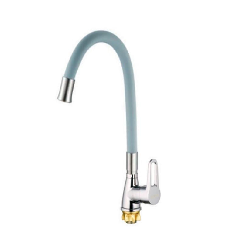 Змішувач для кухні MIXXUS SOP4-045 Reflector Gray з сірим силіконовим виливом (MI6489)