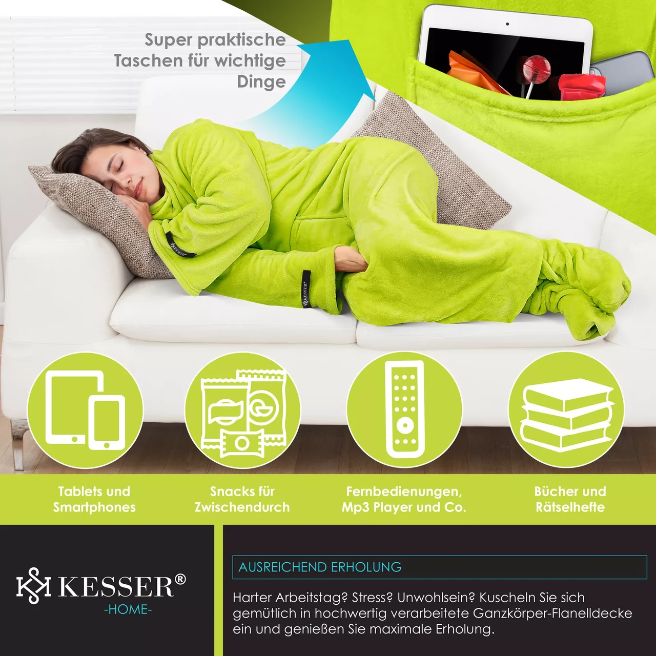 Одеяло-плед KESSER 200x140 см (225262457139gn-200x140) - фото 6