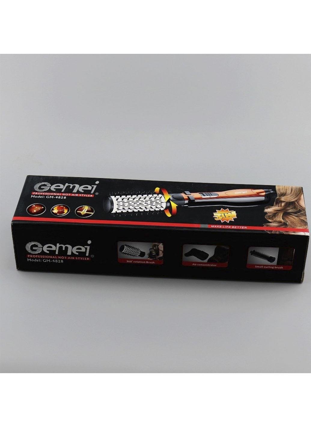 Фен-щітка-стайлер Gemei GM-4828 з 3 насадками Червоний (00239) - фото 4 Фен-щітка-стайлер Gemei GM-4828 з 3 насадками Червоний (00239) - фото 4