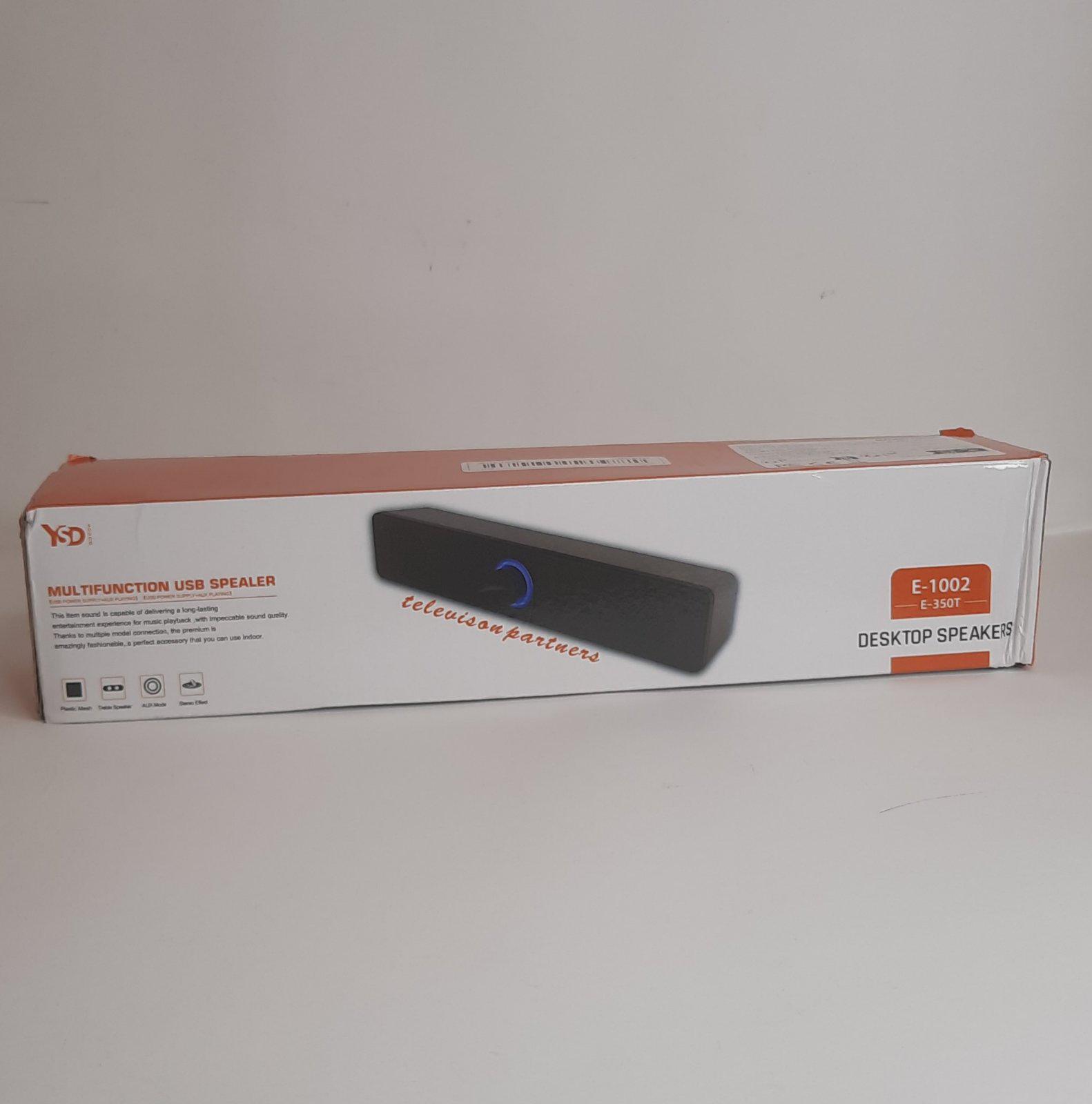 Колонка usb aux 3.5 jack E-1002 провідна колонка для tv pc монітора - фото 8