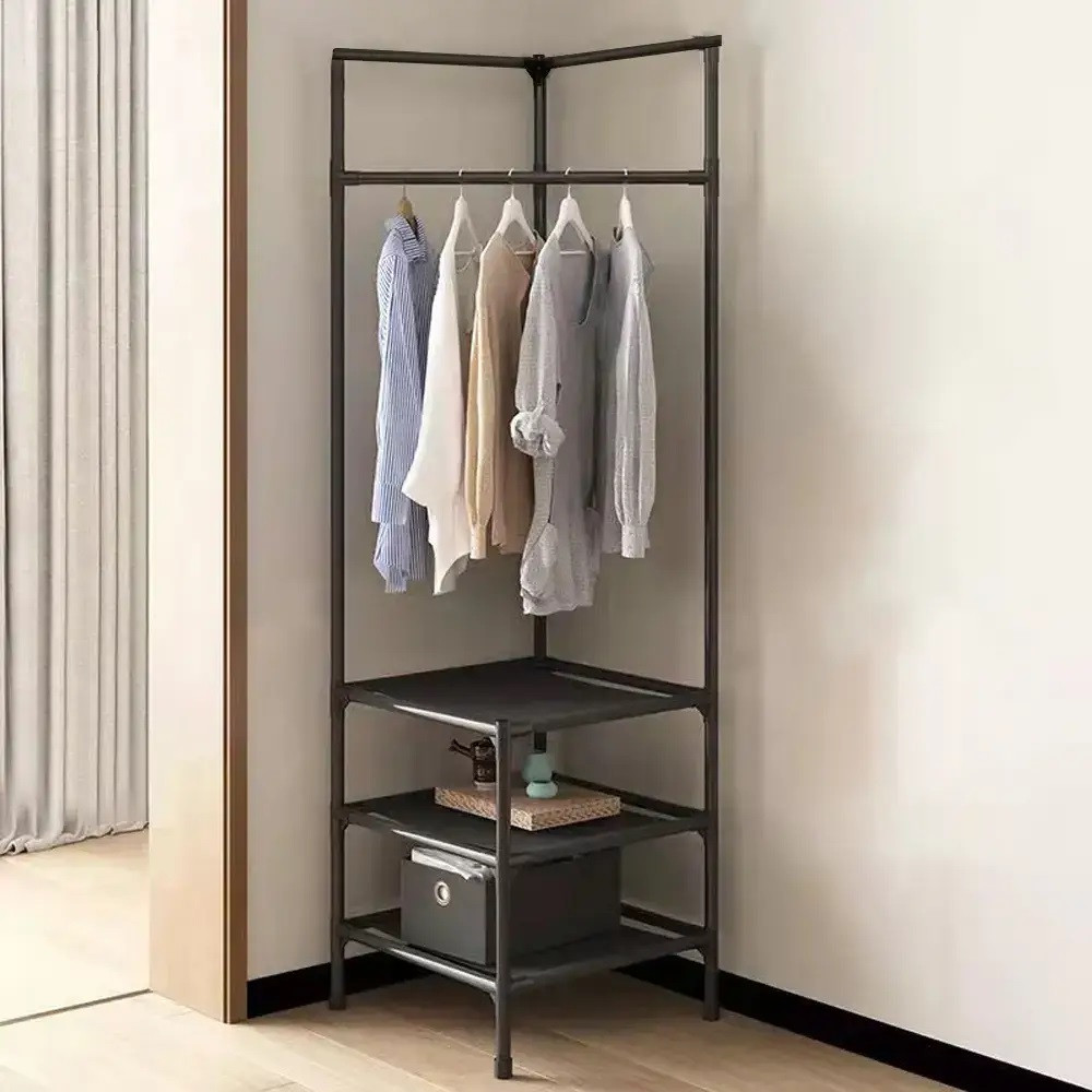 Вішалка для одягу кутова RIAS Corner Coat Rack 180х45х45 см Black (3_04420) - фото 2