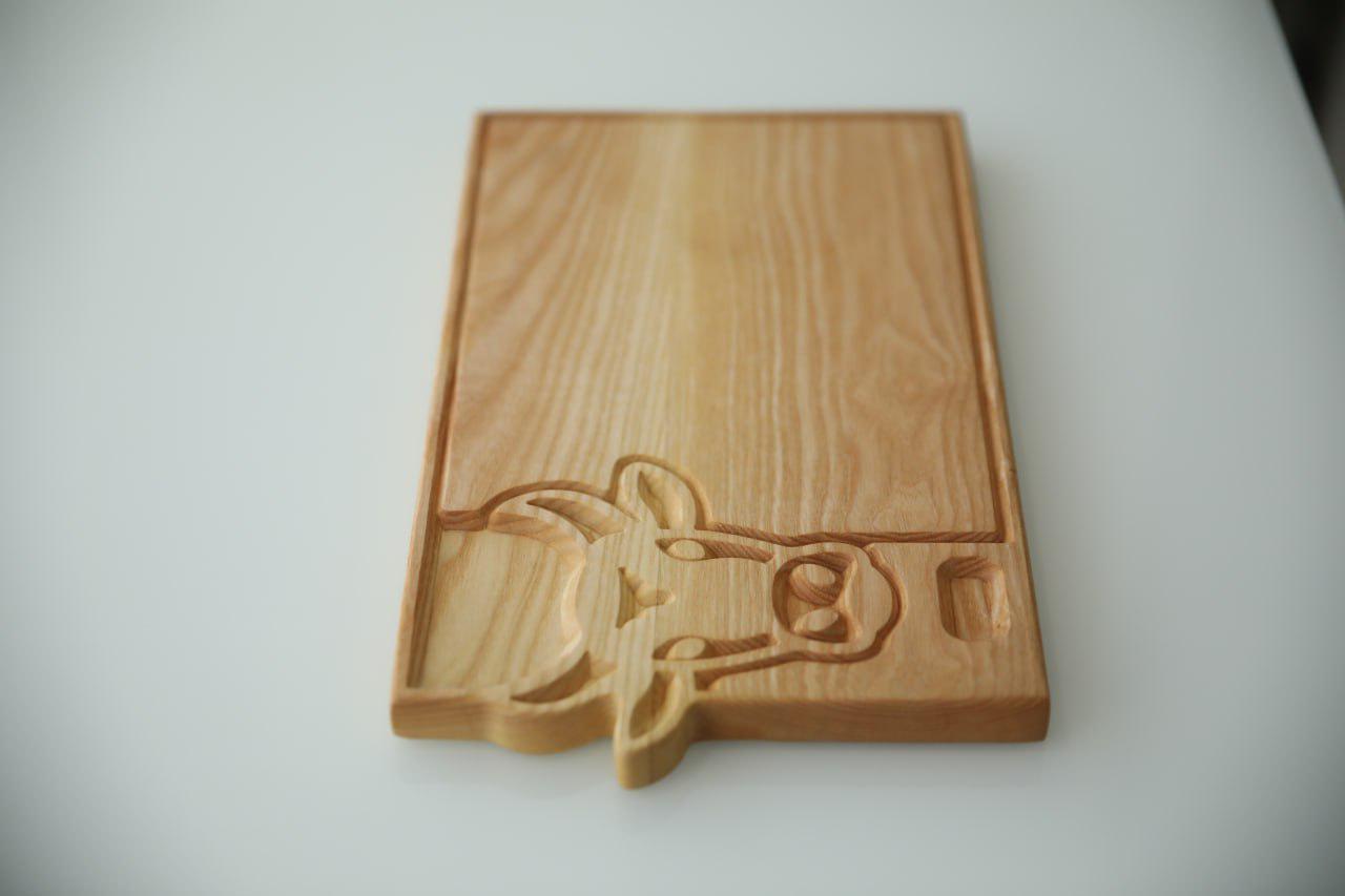 Деревянная дощечка Бык прямоугольная Ясень 35х20х2см (WDK-44.1) - фото 6 Деревянная дощечка Бык прямоугольная Ясень 35х20х2см (WDK-44.1) - фото 6