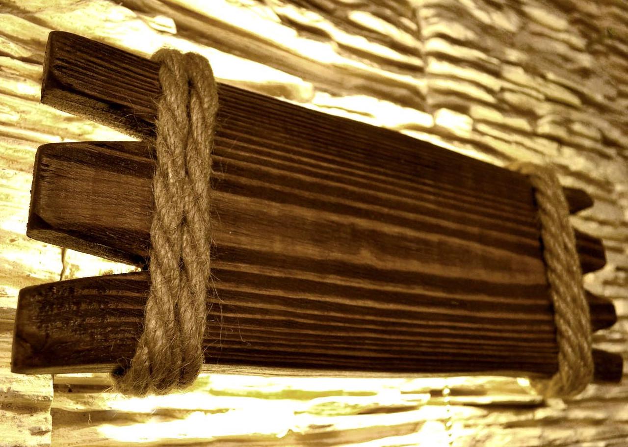 Светильник настенный из дерева Грейвет Капучино (БРА-000509)