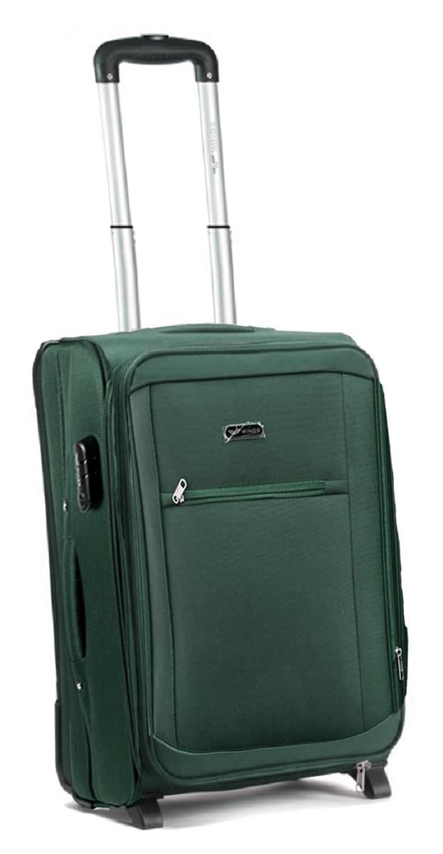 Валіза тканинна Wings 1701 мала 2 колеса Зелений (Vt00284)